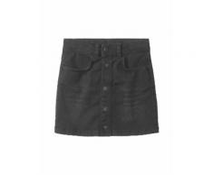 TOM TAILOR Mädchen Jeansrock mit Knopfleiste, schwarz, unifarben, Gr.110