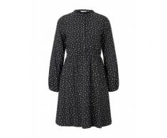 TOM TAILOR Damen Kleid mit Knopfleiste, schwarz, Gr.42