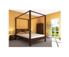 Himmelbett Massivholzbett Viktor- Dahlhaus massiv Buche natur, weiß, nussbaum geölt, blau, schwarz