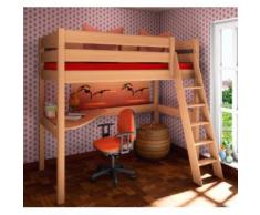 Hochbett Stockholm 2, alle Höhen, Dahlhaus massiv Buche weiß, natur, schwarz, blau