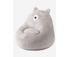 Flauschiger Teddy-Kindersessel grau von vertbaudet