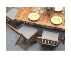 Gartenstuhl braun Holz 2er Set CENTO
