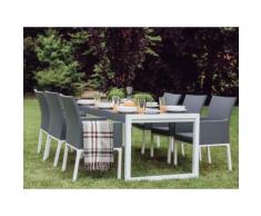 Gartenmöbel Set Aluminium grau 6-Sitzer BACOLI