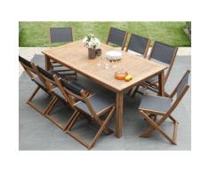 Gartentisch Holz 180/240 x 100 cm ausziehbar CESANA