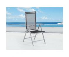 Gartenstuhl schwarz Aluminium verstellbar CATANIA