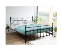 Metallbett schwarz Lattenrost 160 x 200 cm LYNX