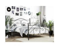 Metallbett schwarz Lattenrost 180 x 200 cm DINARD