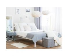 Metallbett weiß mit Lattenrost 160 x 200 cm CUSSET