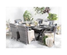 Gartenmöbel Set Aluminium grau 6-Sitzer CASCAIS