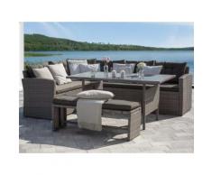 Lounge Set Rattan grau VITERBO