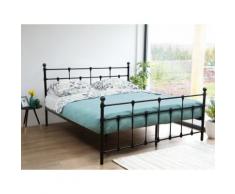 Metallbett schwarz Lattenrost 180 x 200 cm LYNX