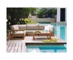 Lounge Set zertifiziertes Holz braun TIMOR