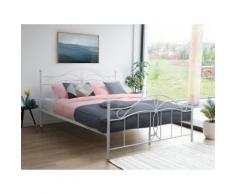 Metallbett weiss Lattenrost 160 x 200 cm ANTLIA