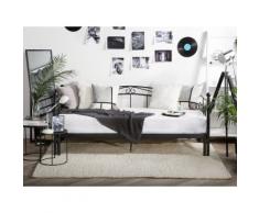 Metallbett schwarz Lattenrost 90 x 200 cm TULLE