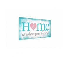Bilderwelten Magnettafel Quer 37cm x 78cm »Home Is Where your Heart is«