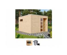 KARIBU Saunahaus »Carlton«, 368x276x221 cm, 9 kW Ofen mit ext. Steuerung