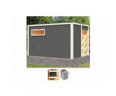 KARIBU Saunahaus »Carlton«, 368x276x221 cm, 9 kW Ofen mit int. Steuerung