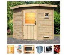 KARIBU Saunahaus »Fiete«, 196/196/226 cm, 9-KW-Bio-Ofen mit ext. Steuerung