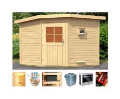KARIBU Saunahaus »Hauke«, 231/231/226 cm, 9-KW-Bio-Ofen mit ext. Steuerung