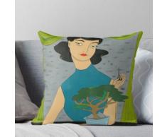 Mädchen mit Bonsai Kissen