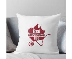 Rote Schubkarre BBQ Kissen