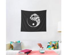 Yin Yang Bonsai Tree Japanese Buddhist Zen Wall Tapestry