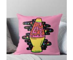 Lit Lava Lampe in Rosa in 3D Kissen