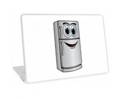 Edelstahl-Kühlschrank-Cartoon Laptop Skin