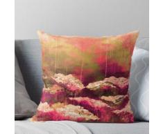 SEINE A ROSE FARBIGES LEBEN Floral Hot Pink Marsala Olive Grün Blumen Abstrakt Acrylgemälde Kissen