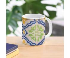 Grüne und orange Lissabon-Fliesen Tasse