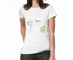 Koch Strichmännchen, Freizeit Hobby Topf Gemüse Sternekoch Vegetarier Frauen T-Shirt