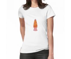 Orange 70er Jahre funky Retro Lava Lampe Frauen T-Shirt