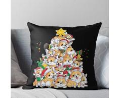 Corgi-Weihnachtshemd Fröhliches Corgmas Weihnachtsbaum-Santa-Jungen-T-Stück Kissen