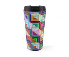 Blockhaus-Quilt-Block-Malerei Thermosbecher