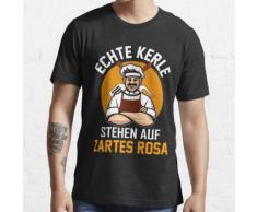 Echte Kerle Stehen Auf Zartes Rosa BBQ Griller Smoker Grill Essential T-Shirt