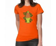Beleuchtete Lava-Lampe in Orange in 3D Frauen T-Shirt
