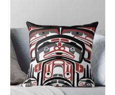 Northwest Native American Box Panel Kissen