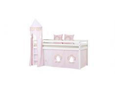Hochbett für Kinder "Prinzessin" Weiß