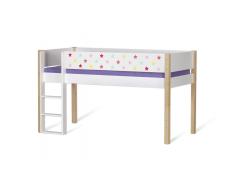 Hochbett für Kinder Sterne Weiß