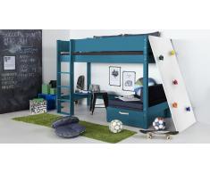 Hochbett für Kinder Kletterwand Rot