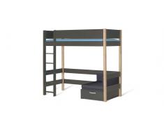 Hochbett für Kinder Ausziehsofa Violett