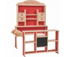 Eichhorn Kaufladen mit Theke in rot