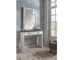 Empinio24 Schminktisch LOCARNO 98 cm x 37 cm Farbe Weiß Pinie Massivholz / Teilmassiv