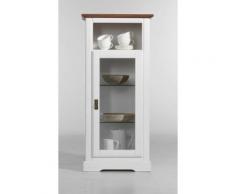 Empinio24 Vitrine PORTO Farbe Weiß Pinie Massivholz Breite 68 cm