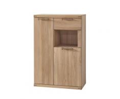 Schuhschrank Eiche teilmassiv 70 cm Nr.10 Bianco