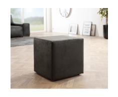 DELIFE Sitzwürfel Dado 45x45 cm Anthrazit Antik Optik Hocker, Sitzhocker / Sitzwürfel