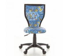 Kinderschreibtischstuhl / Kinderstuhl KIDDY LUX Aquarium Stoff blau Schreibtischstuhl hjh OFFICE
