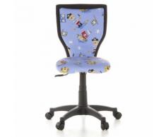 Kinderschreibtischstuhl / Kinderstuhl KIDDY LUX Piraten Stoff hellblau hjh OFFICE