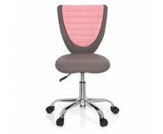 Kinderschreibtischstuhl / Kinderstuhl KIDDY COMFORT Stoff grau/pink hjh OFFICE