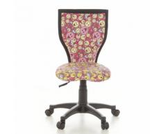 Kinderschreibtischstuhl / Kinderstuhl KIDDY LUX Smileys Stoff pink/gelb hjh OFFICE